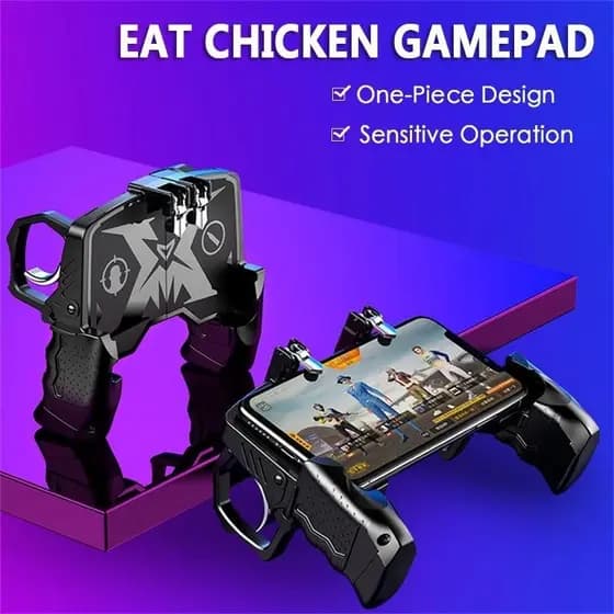 Joystick para Celular, Gamepad para Celular, Gatilho para PUBG, Controle Jogos, Gamer iPhone, Android, Jogos