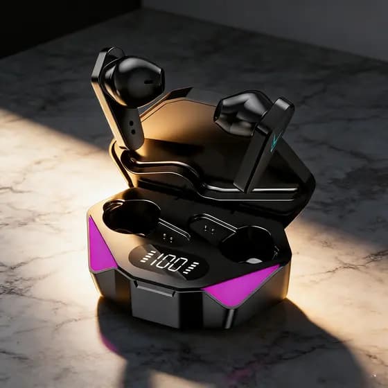 Fones De Ouvido Novo TWS Fone Bluetooth Sem Fio Gamer Esport Gaming Mic Para Telefones Esporte Negócios Escritório Chama