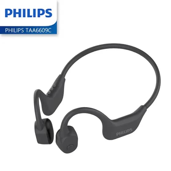 Fones de ouvido Philips TAA6609C, fones de ouvido Bluetooth, fones de ouvido com condução óssea à prova d'água IPX6,