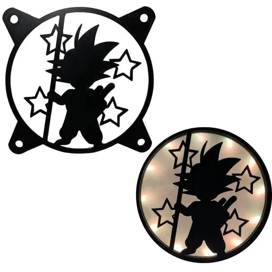 Grade personalizada para cooler Dragon Ball Goku Crianca Grade Fan Fan Gride PC Gamer Acessórios