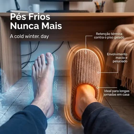 Pantufa Feminina e Masculina Chinelos Antiderrapante Forrado Macio Quentinho