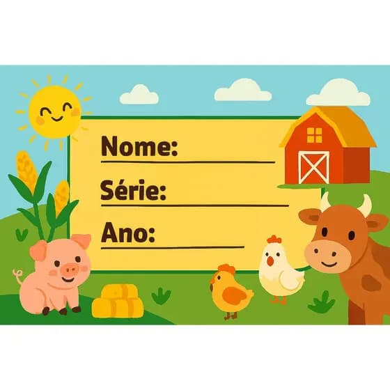20 Etiquetas Escolar - Infantil KIT COM 20 ADESIVOS ESCOLAR INFANTIL 8X5