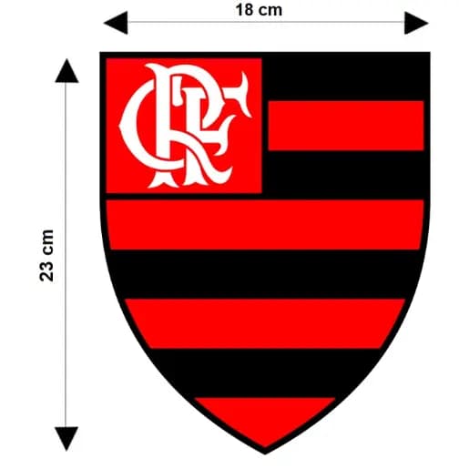 adesivo autocolante - Adesivo Sticker do FLAMENG - Escudo Brilhante - Tamanho Grande