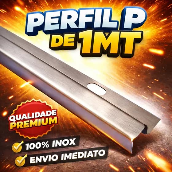Perfil P 1m Transição de Piso Acabamento Divisor de Ambientes Piso Laminado ou Cerâmica Envio Rapido