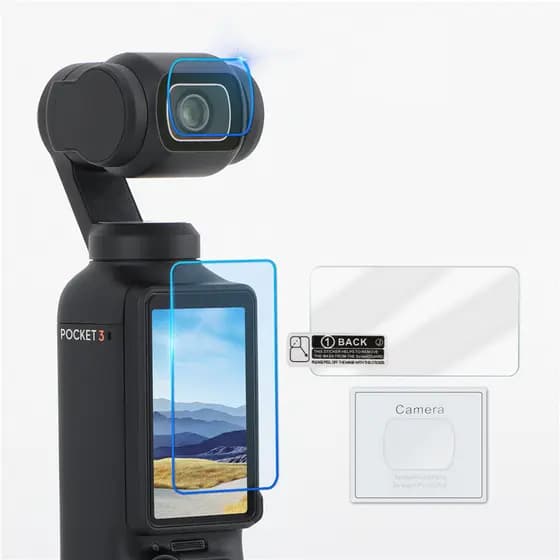 Protetor De Tela De Lente Para DJI Osmo Pocket 3/Pocket 4 9H Dureza Vidro Temperado Tampa Impressão Digital De Bolhas