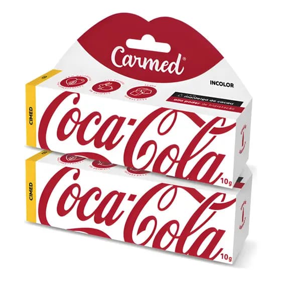 Kit 2 Und Hidratante Labial Carmed Coca-cola Incolor 10g