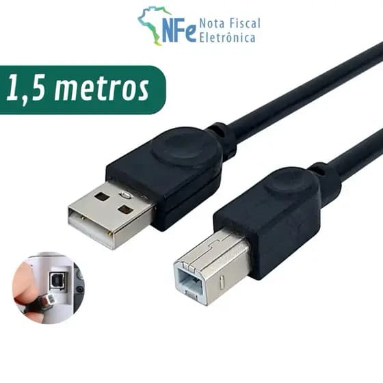 Cabo Usb para Impressora EcoTank L395 L3150 L3250 L4158 L4150 L4156 L4168 L4165 L4166 L4160 Cx4500