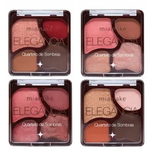 QUARTETO DE SOMBRAS ELEGÂNCIA ALTA COBERTURA MIA MAKE