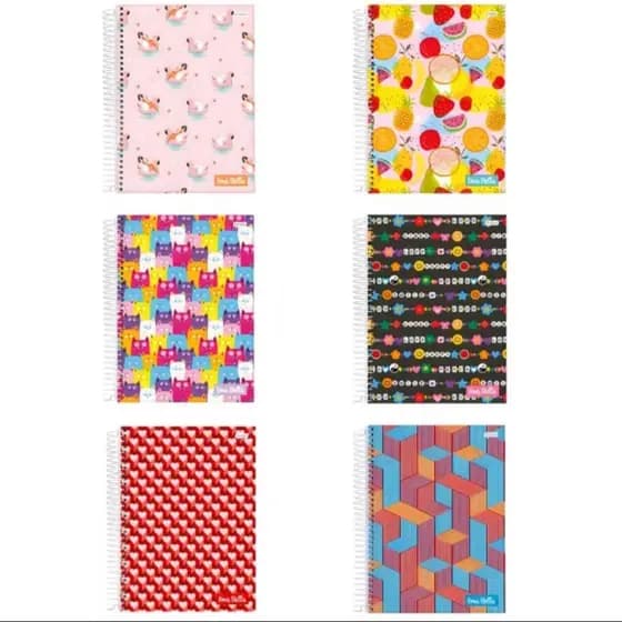 Caderno Universitário 10 Matérias Capa Dura 160 Folhas Stella