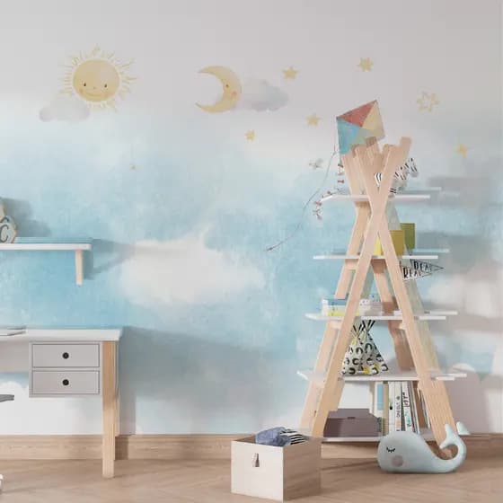 Papel de Parede Pipa no Alto Adesivo Decorativo - Autocolante Premium Para Meninos
