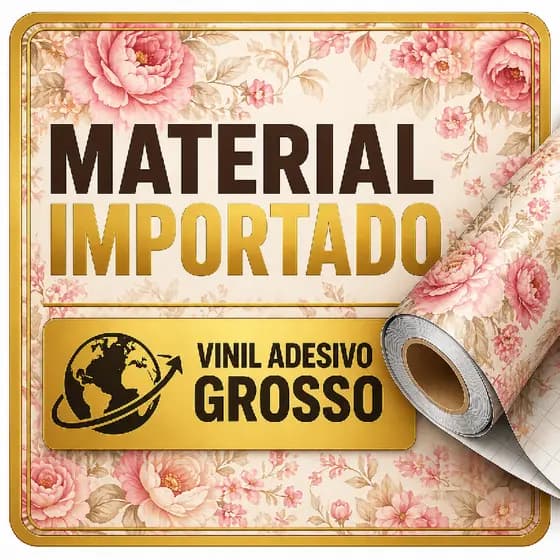 Papel de Parede Adesivo Para Sala Floral Luxuoso,