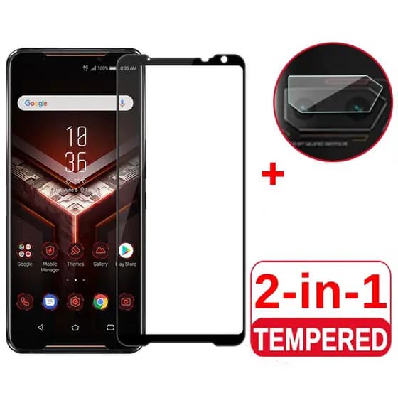 Película de Vidro 9D 2 Em 1 Para ASUS Rog Phone 2 3 5 Pro Ultimate Rog Phone II 2 ZS600KL