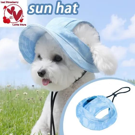 Beautyus Chapéu De Gato Para Cachorro , Sol Exposição De Orelha Pescador Animais De Estimação , Acessório De Cabeça