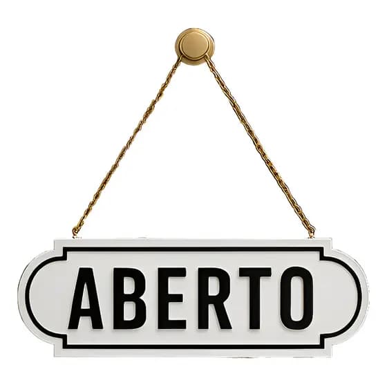 Placa Aberto Fechado Acrilico Com Ventosa Frente E Verso