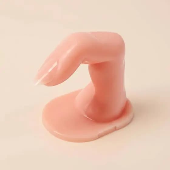 2 Peças Fácil De Usar Manicure Prática Dedo Reutilizável Mão De Falsa Para Iniciantes