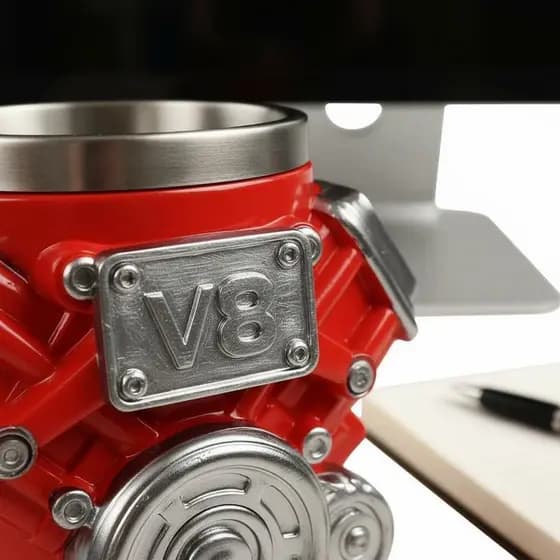 Caneca De Motor V8 Com Ideia Exclusiva Para Presente , Copo Mecânico 3D Mecânica , Caverna Masculina
