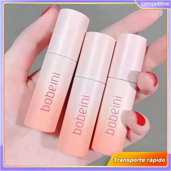 Batom Blush Coreano BOBEINI Alta Pigmentação Longa Duração Não Resseca Os Lábios Textura Aveludada Acabamento