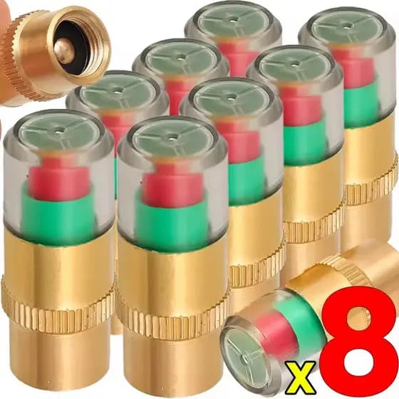 Tampas De Válvula De Monitoramento De Pressão Dos Pneus De 8/4 Unidades-Indicador De Sensor Universal-Acessório Prático