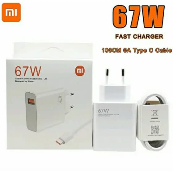 Carregador xiaomi 67w cabo de dados fast turbo tipo c premium