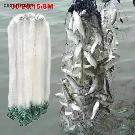 Dwbr 8/15/20/30M Rede De Pesca Náilon Peixes Monofilamento Flutuador Armadilha Única Malha Conto Ferramenta Acessórios Q