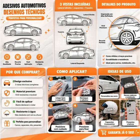 Adesivo Automotivo HB20S – Desenho Line Art