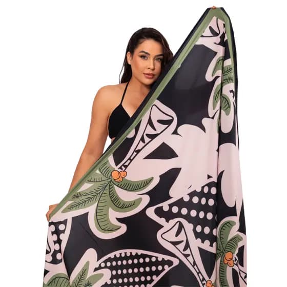 Saida de Praia Canga Premium Varias Cores Tropical