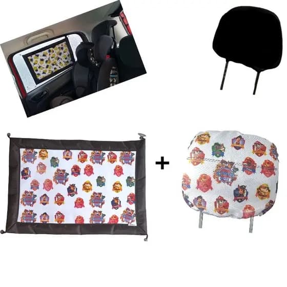 Conjunto Parasol veicular mais capa suporte para celular