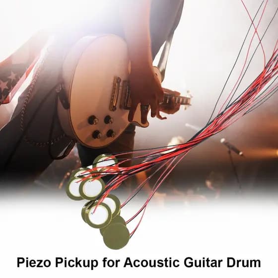 sicibr 15 Peças Piezo Captador 20mm Amplificadores Discos Transdutor De Disco Contato Microfone Gatilho Sensor De Som Co