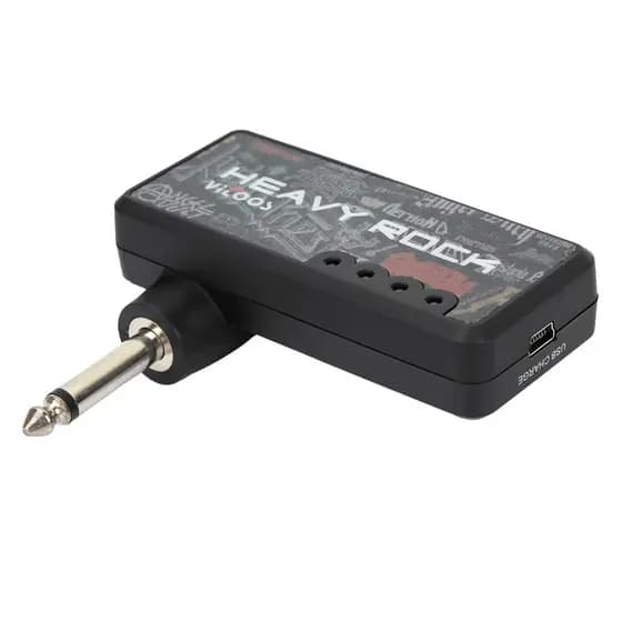 sicibr Portátil Recarregável Guitarra Elétrica Plug Mudo Fone De Ouvido Amplificador Acessórios