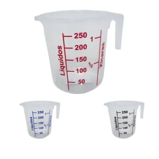 Jarra Medidora Graduada 250 ml Líquidos e 01 Xícara -Erca Plast