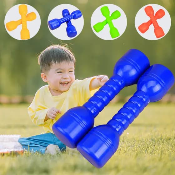 1 Par De Halteres De Plástico Multiuso , Boa Resistência , Ecológico , Jardim De Infância , Exercício Matinal , Pequenos