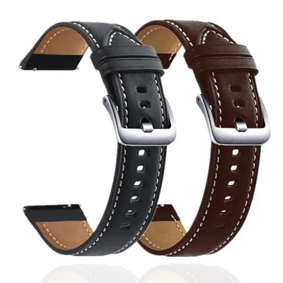 Pulseira De Couro Para Relógio Samsung Galaxy 3 41mm 45mm 22mm 20mm Huawei GT2 42mm/GT3 42mm Amazfit GTR 42mm 47mm