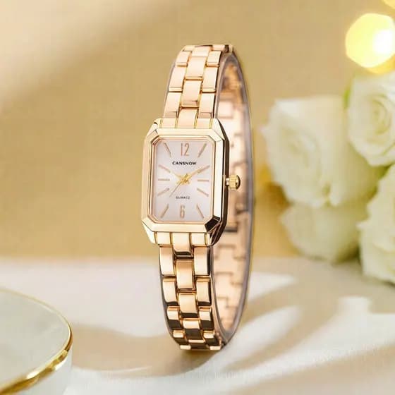 2025 Novo Quadrado Relógio Feminino Marca de Luxo Liga Senhoras Relógios Moda Negócios Quartzo Pulso Reloj de Mujer