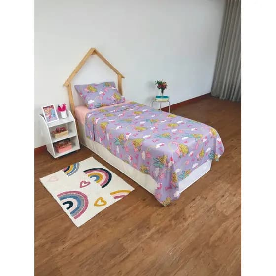 Jogo de Cama Infantil Barbie Microfibra Lilas 3 Peças Lepper