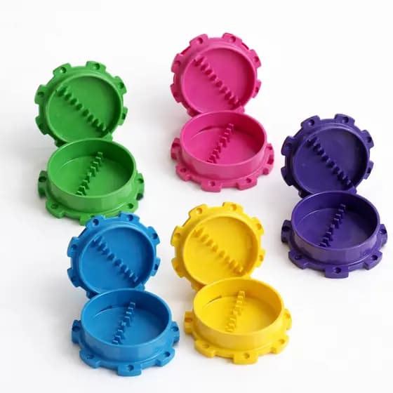 Kit com 2 Mini Trituradores de Alho Manual Resistente - Cozinha Prática Cores Sortidas