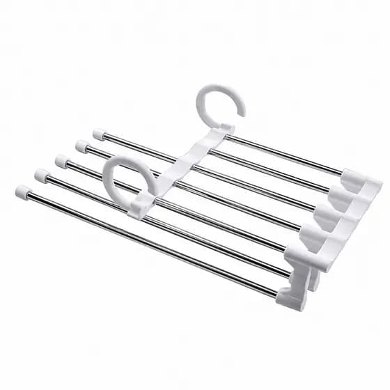 Cabide Organizador Multifuncional 5 Divisórias Para Calças e