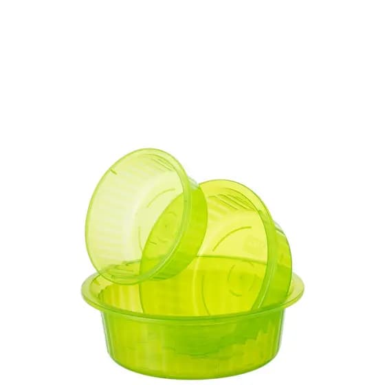 Trio de bacias, colors, 750ml - 1250ml - 2500 ml. Completo, cores variadas
