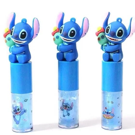 Gloss Labial 3D Stitch - Sweet Brilho e Diversão com Hidratação e Toque Refrescante