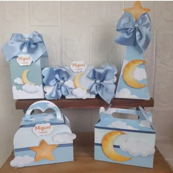 kit Personalizado Céu, Lua, Estrela, Nuvem, Mimos Personalizados, Lembrancinhas de Aniversário