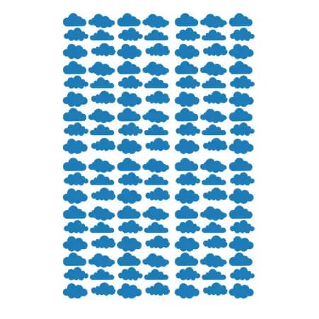 ENVIO IMEDIATO Adesivos de Nuvens em Vinil – Branco ou Azul | 2 Modelos nos Tamanhos 1x2cm e 2x4cm