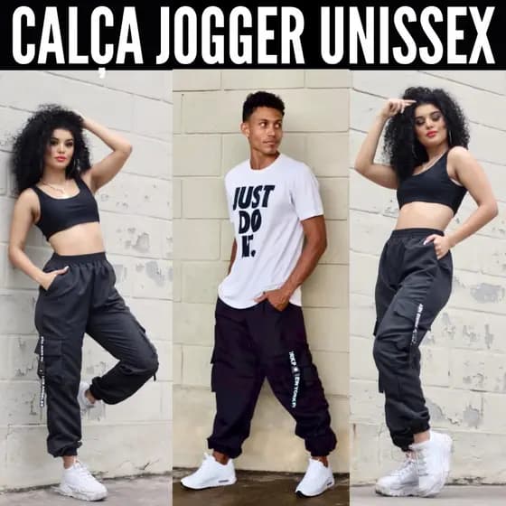 Calça Jogger Feminina Calça Jogger Masculina Calça Jogger Unissex Calça Jogger Tactel Calça Cargo Fita Blogueira