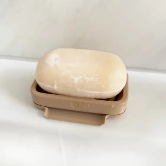 Saboneteira Premium com Drenagem em Ondas e Bandeja de Gotejamento Removível - Design Moderno