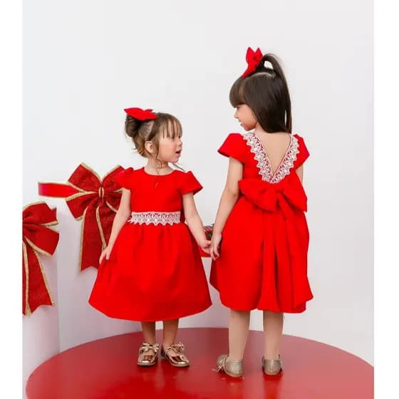 Vestido infantil de menina luxo - vestido de festa infantil batizado