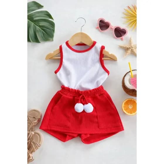 Conjunto Infantil de Menina Pompom - Conjunto Blogueirinha de Menina Lançamento