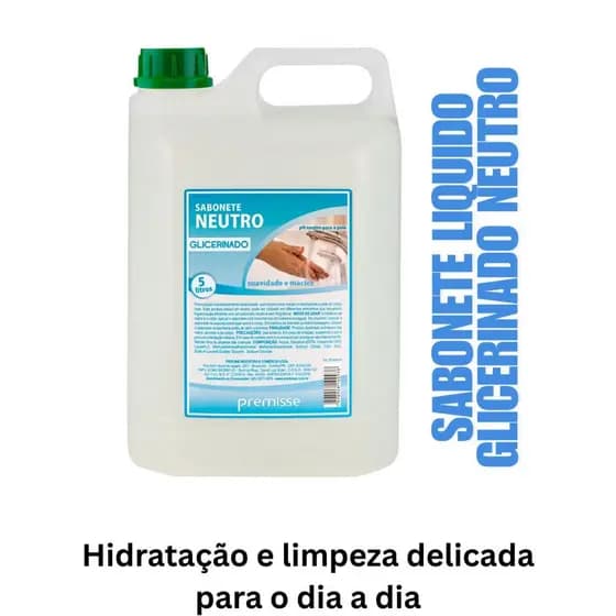 Sabonete Líquido Glicerinado Neutro 5 Litros Premisse Galão