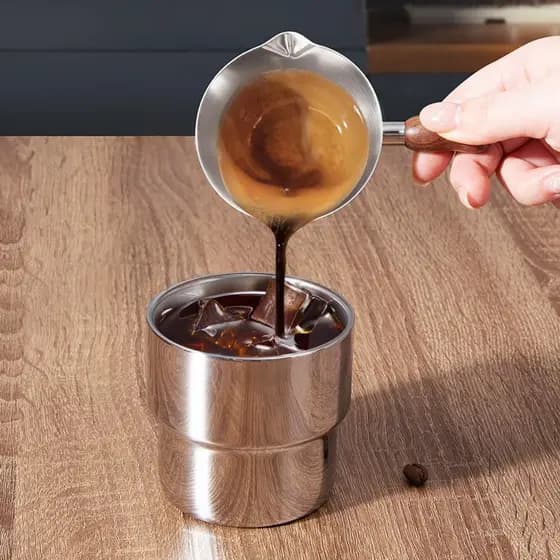 Copo De Extração De Café , Com Escala 304 Medição Expresso De Aço Inoxidável , Mini Derramamento