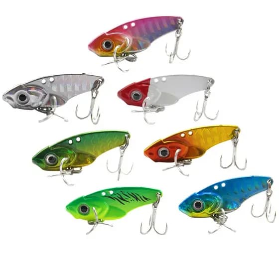 1 Peça 5g/7g/10/15g/20g Vibração Artificial Metal Oceano Wobbler vib Isca Jigging Giratória