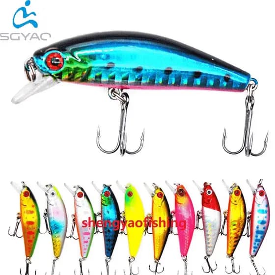 1Pcs Isca De Pesca Minhoca Artificial Wobbler Bass Laser 5.8cm 6g Peixe SwimBait Afundando A Tackle