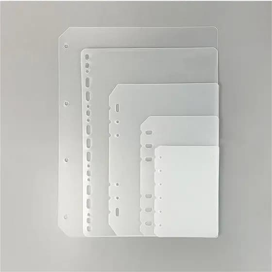 Divisória Universal Matte Agenda Interna De Papel Transparente A5 A6 A7 B5 A4 Separador De Planeador