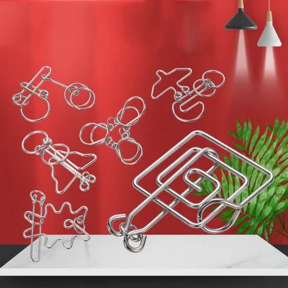 3d Metal Quebra-Cabeça Jogos 3d Fio Crianças Presentes Kong Ming Bloqueio Brinquedos De Desenvolvimento